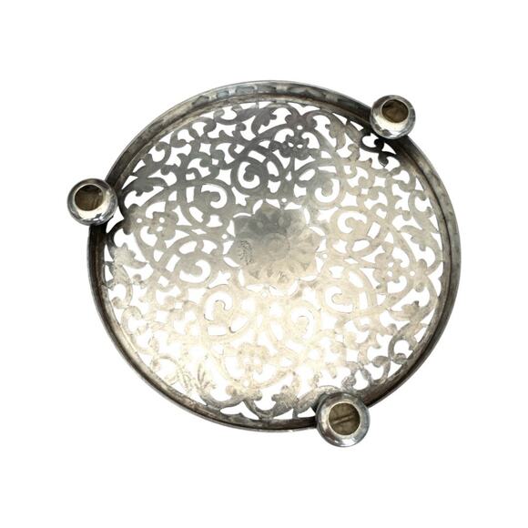 Vintage EPNS Manco Plate Silver Plate  Ornate Reticulated Trivet - Picture 4 of 8